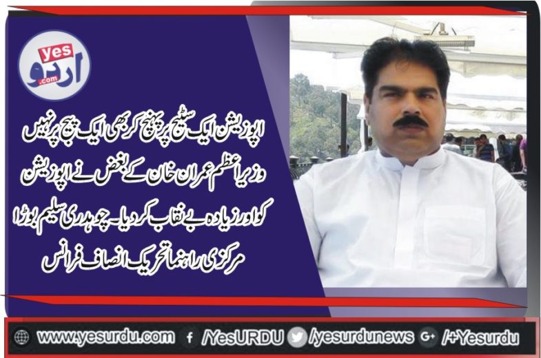 Ch Saleem Boraa, senior, Leader,PTI, France