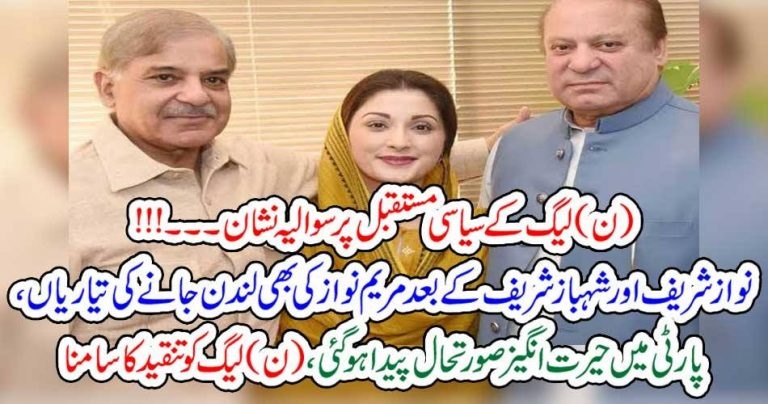 biggest, question, mark, on, the, future, of, Pakistan, mulsim, league, Maryam nawaz, goint, to, London, after, her, father