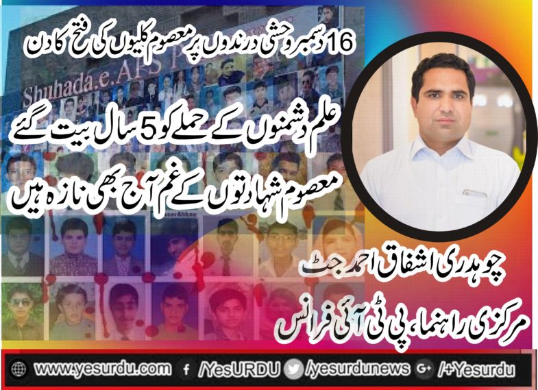 CH ASHFAQ JUTT, VICE PRESIDENT, PTI, FRANCE