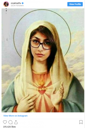 Mia Khalifa, criticized, malala yousafzai, by, posting, on, Instagram
