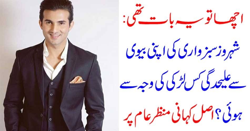SHEHROZ SABZWARI, DIVORCED, HIS, WIFE, BECAUSE, OF, A, GIRL, WHO, CAME, TO, HIS, LIFE
