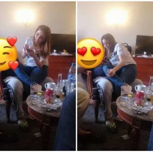 hareem shah, photos, sitting, in, the, lap, of, famous, person, gone, viral, on, the, internet