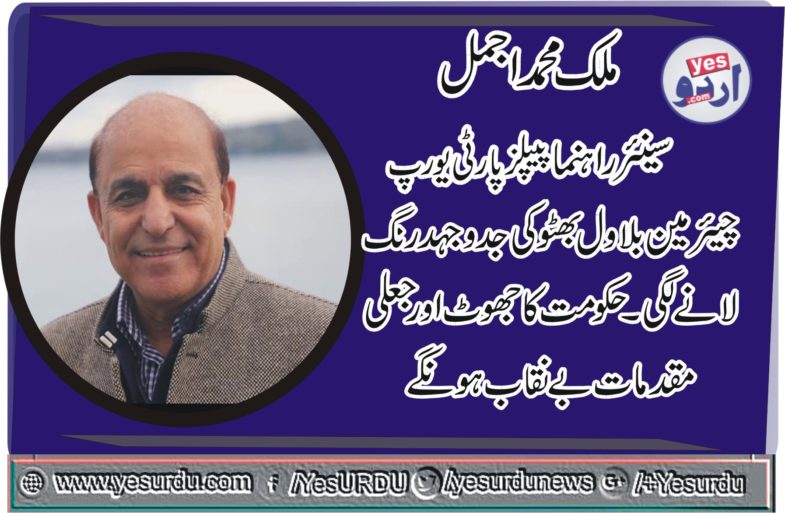 MALIK MUHAMMAD AJMAL, SENIOR, LEADER, PPP, EUROPE