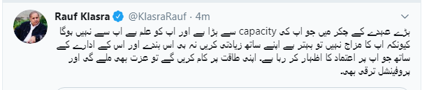 RAUF KLASRA, OFFERED, TO, JOIN, NEWS, CHANNEL, AS, CEO, BUT, HE, REFUSED