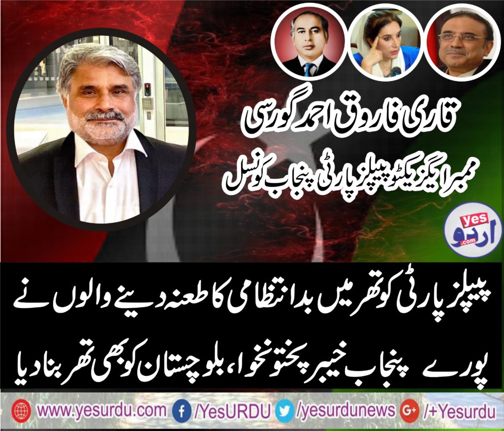 QARI FAROOQ AHMED GORSI, EXECUTIVE, MEMBER, PPP, PUNJAB, COUNCIL