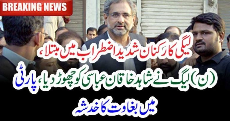 PMLN, LEFT, THEIR, LOYAL, LEADER, SHAHID KHAQAN ABBASI, IN, OPPOSITION, LEADER, CHAMBER