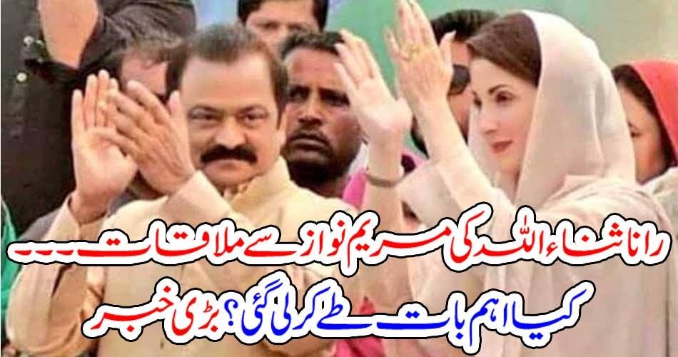 RANA SANAULLAH, MEETING, WIHT, MARYAM NAWAZ, WHAT, AGREEMENTS, MADE, BY, THE, TWO, LEADERS