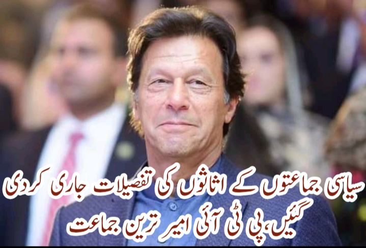 سیاسی جماعتوں میں پی ٹی آئی امیر ترین جماعت